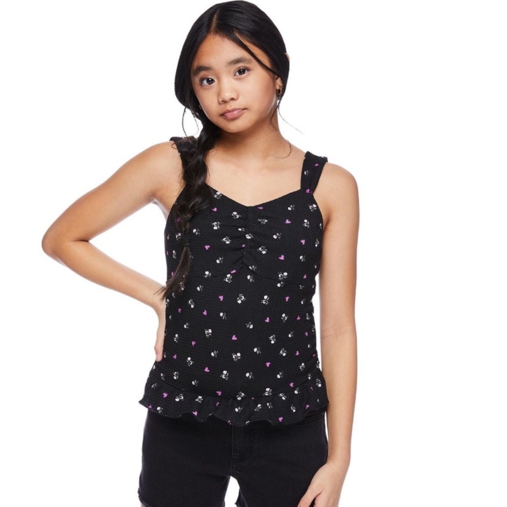 NWT My Sister's Closet Girls' Ruched Peplum Tank, Size XL